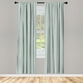 thumbnail image 5 of Ambesonne Modern Window Curtains, Thin and Bold Stipes, Each 28" W x 84" L, Pale Sage Green White, 5 of 5