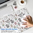 thumbnail image 4 of Long Mouse Pads for Desk,White Cartoon Unicorn Cat Dessert Desk Mats on Top Of Desks, Desk Mouse Pad Extra Large with 3mm Non-Slip Base and Stitched Edge for Gaming,Work,Home 31.5"x11.8", 4 of 5