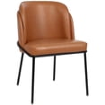thumbnail image 3 of Jagger Cognac Faux Leather Dining Chair (Set of 2), 3 of 9