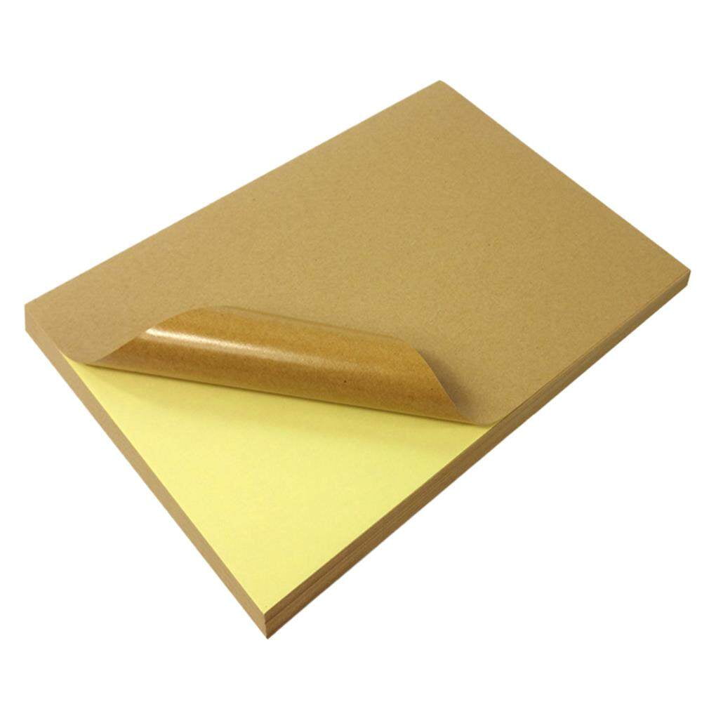 ziyahi 50 sheet A4 Brown Kraft Sticker Paper Sheet Self Adhesive Label Inkjet Printer