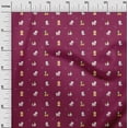 thumbnail image 1 of oneOone Tissu en Viscose Chiffon Imprimé Herbe & Chiots BTY 42 Pouces de Large, 1 of 4