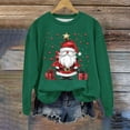 thumbnail image 2 of GA WEIHUA Deals,Santa Claus Sweatshirt for Women Ugly Christmas Long Sleeve Pullover Shirt Plus Size Crew Neck Tunic Tops(Army Green,Large), 2 of 4