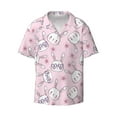 thumbnail image 6 of Kdxio Men's Hawaiian Shirt for Men Short Sleeve Shirt Cute Rabbit Flower Summer Casual Holiday Beach Button Down T-Shirts, 6 of 7