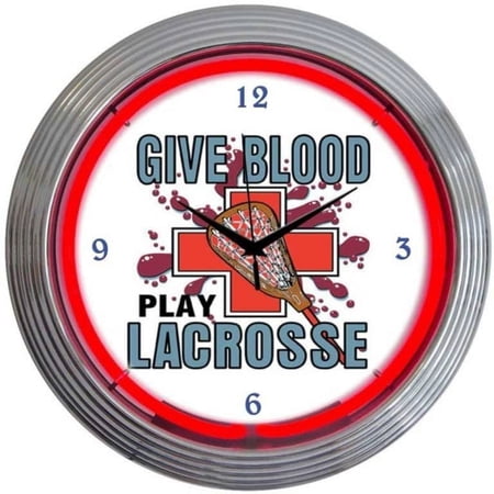 LACROSSE NEON CLOCK – 8LAXXX