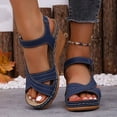 thumbnail image 2 of MuXiKeJi Clothes Women's Platform Wedge Sandals 2026, Comfortable Peep-Toe High Heel Wedges for Women Ankle Strap Open Toe Band Dressy Summer Beach Sandals, 2 of 8
