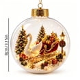 thumbnail image 6 of Christmas Light Up Crystal Clear Ornament Balls - Magic Winter World Scene, 3.15" Xmas Tree Hanging Decor with Warm Light, Reusable Sturdy Decor for Xmas Tree Home Mantel Window Festive Party, 6 of 6