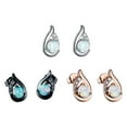 thumbnail image 2 of Qarigey Pendientes de plata de 2 piezas para mujer, joyería atemporal y versátil, pendientes pequeños Ropa, zapatos y accesorios Miscelánea Negro, 2 of 6