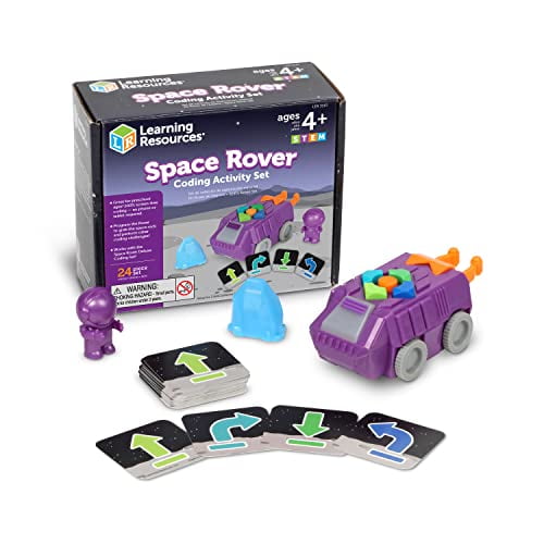 Learning Resources Space Rover Coding Set,23 Pieces, Ages 4+,Coding for Kids, Coding Toys, Kids STEM Toys, STEM Toys for Classroom,Space Toys,Astronaut Toys
