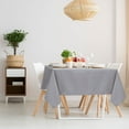 thumbnail image 2 of Square Tablecloth Stain Resistant PolYester Table Cover 55" x 55" Gray, 2 of 8