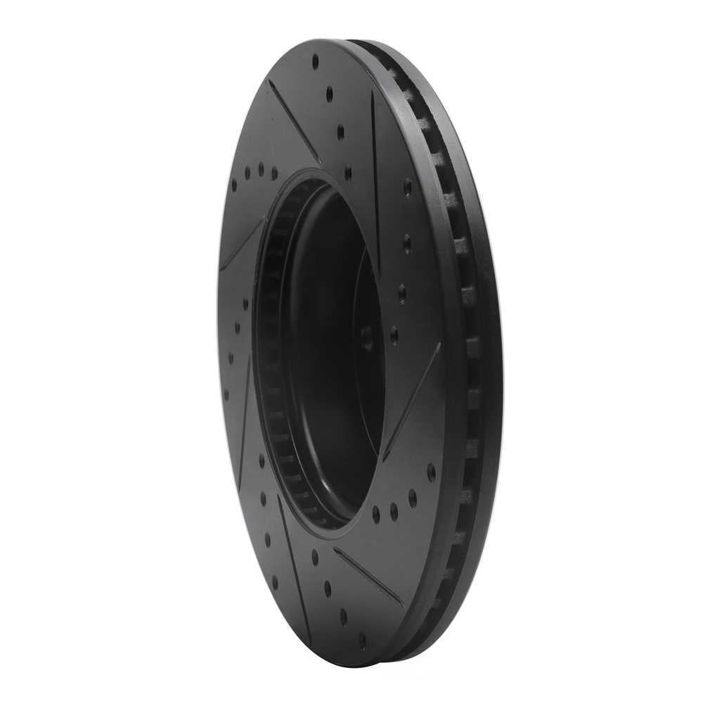 Dynamic Friction Company 633-46033L DFC Brake Rotor - Drilled And Slotted - Black