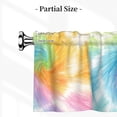 thumbnail image 5 of Drapery Wear Rod Short Curtain 54x18in Filter With Light Feature For Easy Installation Rod Free For Bedroom Kitchen Bathroom\r\n Lightgreen Tie Dye Background Rainbow Colors, 5 of 7