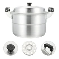 CTIRCHIU 1 Set Aluminum Cooking Steamer Pots with Dual Handles, Round Shape for Steaming Food and Boiling Water, Color
