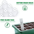thumbnail image 3 of House Day 12 Cell Seed Starter Trays with Humidity Dome & Base, Plant Germination Kit (10 Pack), 3 of 7