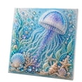 thumbnail image 2 of Ocean Theme Pearl Art DIY Kit, 3D Sparkling Coastal Wall Decor Octopus DIY Pearl Painting Kit, Relaxing Craft Ocean Diamond Art for Adults, Beach Lovers, B, 2 of 7