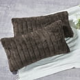 thumbnail image 3 of Home Soft Things Super Soft Decorative Pillow Covers, Set of 2, Chocolate, 14" x 26", 3 of 3