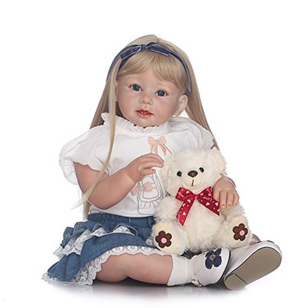 Npk Toddlers Reborn Baby Dolls Girl Soft Silicone Realistic 28