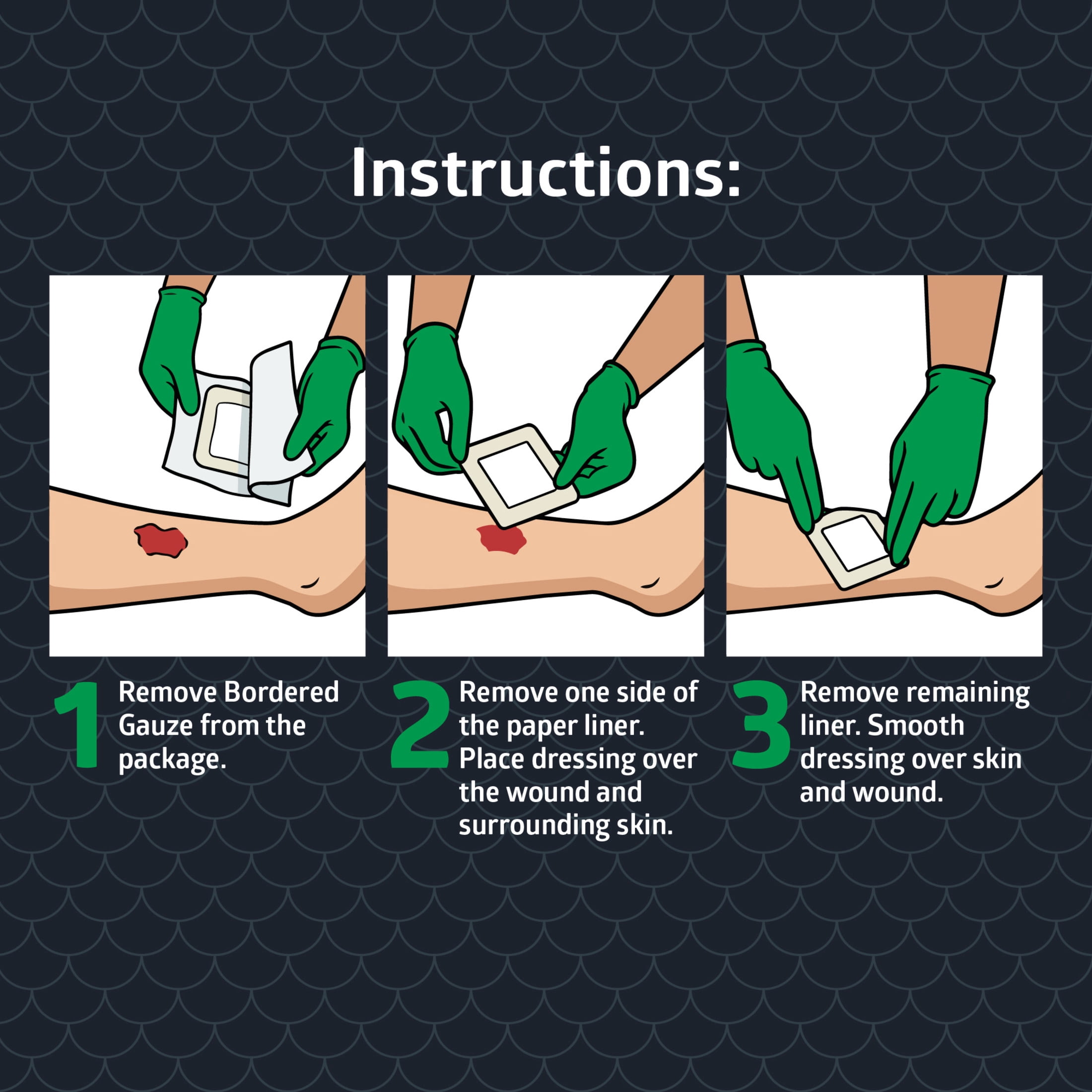 Medline Maxorb II Antibacterial Silver Alginate Wound Dressing, 2 in x 2 in, 3 Count