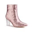 thumbnail image 1 of Unique Bargains Bottines à Paillettes à Talon Bloc Transparent pour Femmes, 1 of 8