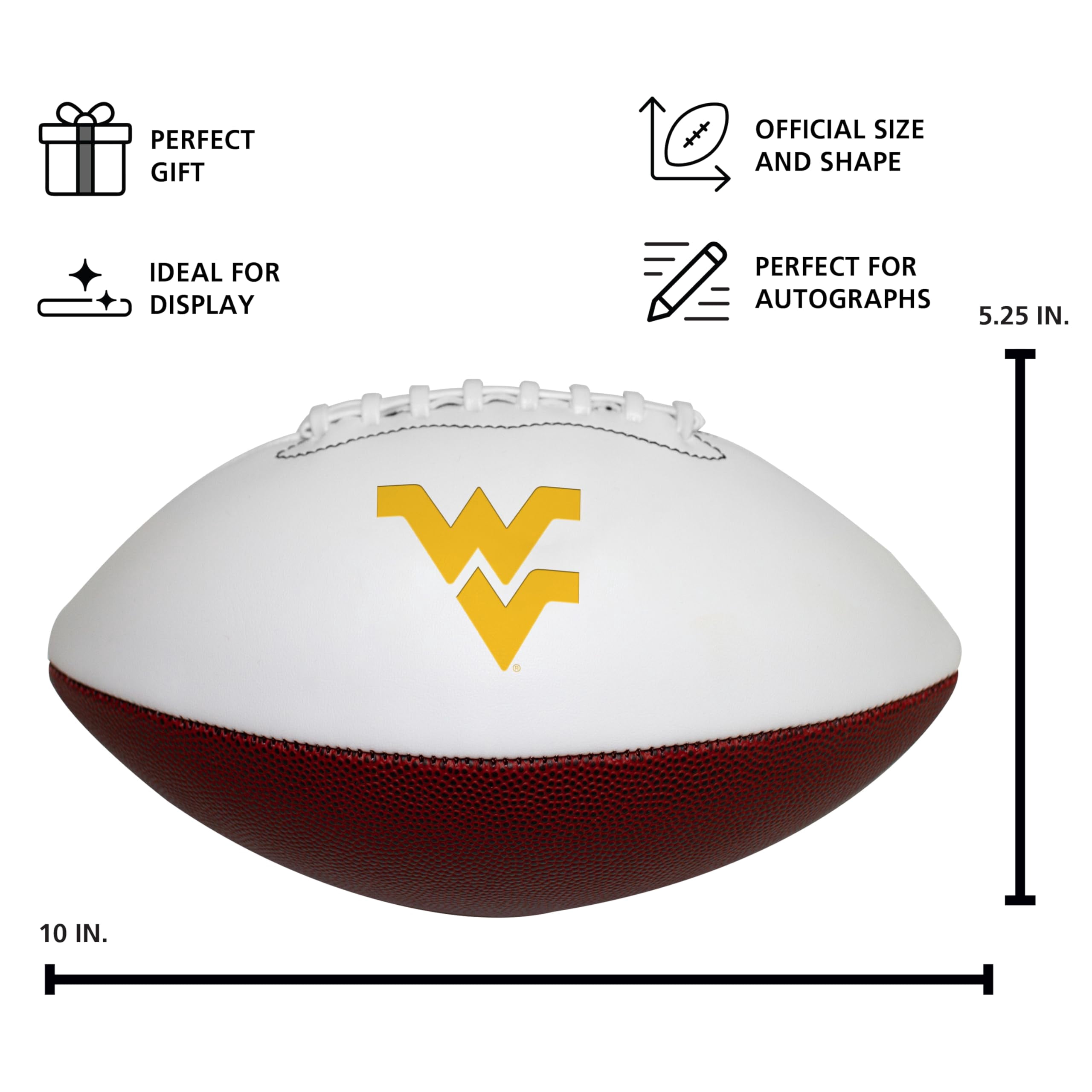 West Virginia Mountaineers Official-Size Autograph Football