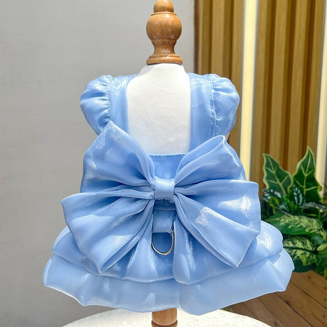 Xiao Hua Vestido para cachorro, bonito vestido de princesa para gato, falda para perritas pequeñas (A175, XXL)