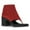 Red, variant on Women Open Split Toe Platform Sandal Boots Zip up Stacked Block Mid Heels Fashion Outdoor Party Booties Size 16 Red