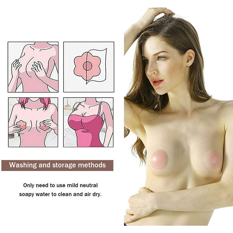 5 Pairs Nippleless Cover Pasties Women Reusable Adhesive Silicone