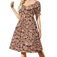 thumbnail image 2 of Vestido de manga corta con diseño de globos de cumpleaños y estampado de fiesta colorido, vestido de lujo para mujer, vestidos de fiesta, vestidos de moda para mujer., 2 of 7