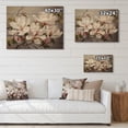 thumbnail image 4 of Designart "White Pink Magnolias Magnolia " Floral Print on Natural Pine Wood, 4 of 5