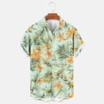 thumbnail image 2 of AHTJRT Men’s Button Down Shirt with Tropical Rainforest Layers Sunset Landscape Casual Resort Shirt Multicolor 3XL, 2 of 5