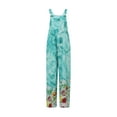 thumbnail image 1 of Qmyliery Women Casual Bodysuit, Floral Printed Wide Leg Sleeveless Loose Sling Long Jumpsuit, 1 of 9