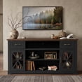 thumbnail image 5 of LEGAHOME TV Stand for 70 Inch TV, Modern Farmhouse TV Stand with Barn Door, 2 Drawers and 2 Storage Cabinets, Wooden Television Media Console, Black, 5 of 9