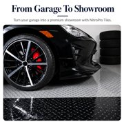 FlooringInc Nitro Pro Garage Tiles, Diamond, 40 Pack, 40 Sq/Ft. Gunmetal/Black