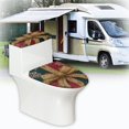 thumbnail image 5 of HELLHERO Bow Pattern Design Universal Toilet Lid Cover & Stretch Fit Adjustable Soft with 2-Piece Toilet Seat Cover Set, 5 of 7