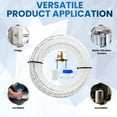 thumbnail image 2 of Metpure Refrigerator Water Line Kit for Ice Maker, Freezer, Humidifier, Water Filtration System. 25 FT x 1/4” OD Tube, 1/4" OD Quick Connect Self-Piercing Needle Saddle Valve, Adapter, & Ball Valve, 2 of 7