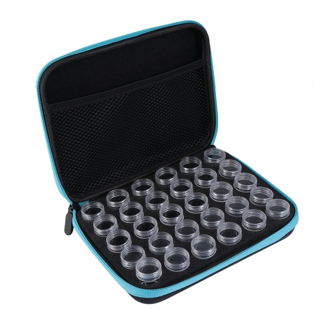KAKOWELY 1Jgo Bolsa Azul Con Rejillas Y Malla Interna Para Almacenar Accesorios Y Elementos De Arte