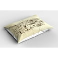 thumbnail image 2 of Ambesonne American Pillow Sham 2 Pack, Wild West Cowboys, 26"x20", Beige Black, 2 of 3