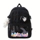thumbnail image 1 of Mochila Escolar Kawaii Para Adolescentes, Mochila Con Bolsillo De Corazón Transparente, Mochila De Viaje Casual De Nylon, 1 of 3