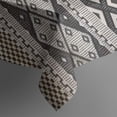 thumbnail image 5 of Boho Black and White Diamond Striped Ethnic Pattern Square Tablecloth,Waterproof Square Table Cover,Wipeable Spillproof Washable Table Cover for Home Kitchen Party Decor 42"X42"(107x107cm), 5 of 6
