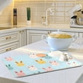 thumbnail image 6 of Yayeee Dish Drying Mat for Kitchen Counter 18"x24" Microfiber Absorbent Pad, Cute Rabbits, 6 of 7