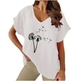 thumbnail image 1 of Birdeem T-Shirts à Col en V pour Femmes Mode Confortable Blouses Féminines Hauts, 1 of 6