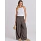 thumbnail image 5 of Pantalones Palazzo ANRABESS de lino para mujer, pernera ancha y cintura alta, 5 of 8