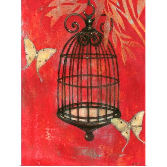 Great BIG Canvas | Rolled Norman Wyatt Poster Print entitled Asian Bird Cage I