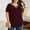 Wine, variant on BXJX Womens Plus Size T-shirts, Short Sleeve Casual V Neck Loose Fit Summer Tops Black Size L-5XL