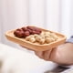 thumbnail image 5 of Vajilla Plato de postre redondo de madera macina Bandeja de aperitivos Plato para servir frutas secas, 5 of 11