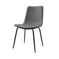 thumbnail image 3 of Set of Two Gray And Black Upholstered Faux Leather Dining Side Chairs, 3 of 6