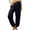 Navy, variant on Womens Slacks Thin Breathable Spring Summer Wide Leg Casual Pants Elastic Waisted Trousers with Pockets Flowy Pants for Women Purple L