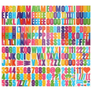 TOYANDONA 12 Sheets Alphanumeric Stickers Alphabet Paper Decals DIY Letters  Stickers Adhesive Words Decal Sticker Letters for Poster Board