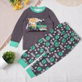 thumbnail image 2 of KPOPLK Unisex Pajamas 2 Piece Long Sleeve Long Pants Pajama Set Kids Boys Girls Cute Pj Soft Holiday Sleepwear Size 6-7 Years,Grey, 2 of 9