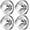 Bright Silver, variant on 2026 Upgraded Drill-Free Suction Cup Hooks, Stainless Steel Suction Cup Hooks for Shower, Mirror, Wall, Bathroom, Glass, Hanging Towels - 4 Pack, Bright Silver