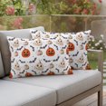 thumbnail image 4 of Halloween Outdoor Pillow Covers 20"x12" Set of 2,Waterproof Throw Pillow Covers for Patio Furniture,Fall Pumpkins Halloween Funny Bat White Decorative Cushion Pillowcases for Garden Porch Couch Sofa, 4 of 9